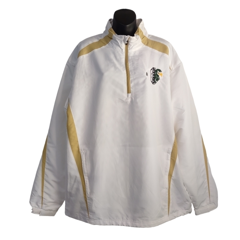 X Grain Men's White Pullover Windbreaker Jacket Size L